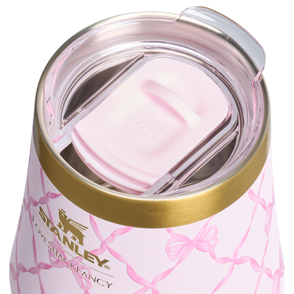 Vacuum Insulated Wine Stanley 1913 x LoveShackFancy Holiday Reserve Wine Tumbler D204X - Shatterproof Flavor-Preserving Cocktail Tumbler with Lid Detail