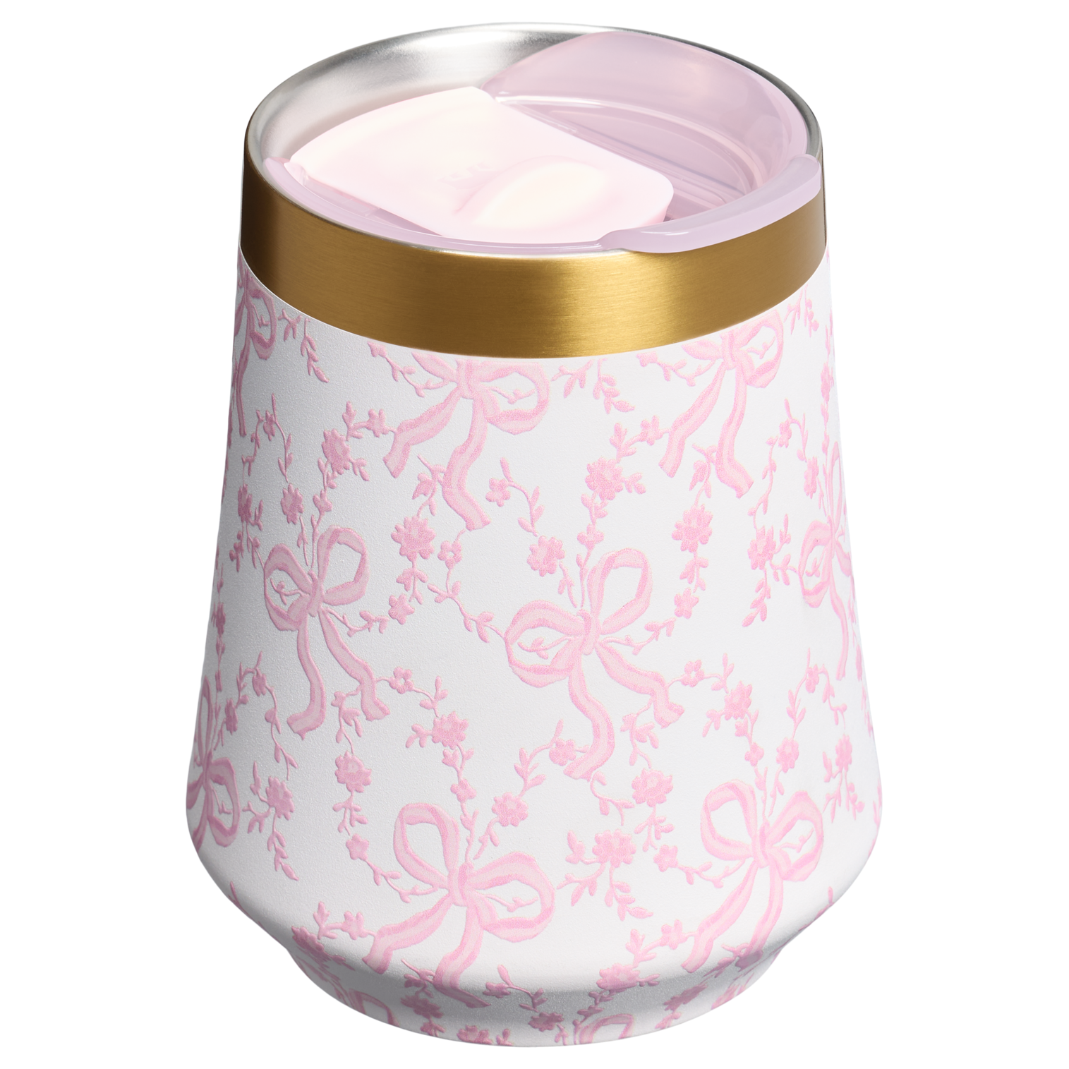 Vacuum Insulated Wine Stanley 1913 x LoveShackFancy Holiday Reserve Wine Tumbler D204X - Shatterproof Flavor-Preserving Cocktail Tumbler with Lid Detail