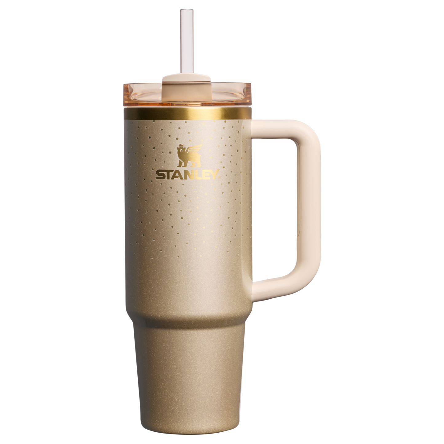 Splash-Resistant FlowState The Cheers & Cheer Quencher H2.0 Flowstate Tumbler D189S - Double-Wall Vacuum Insulated Travel Tumbler with Straw - Prosecco Shimmer
