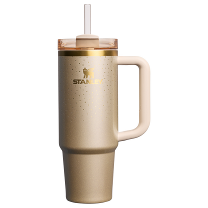 Splash-Resistant FlowState The Cheers & Cheer Quencher H2.0 Flowstate Tumbler D189S - Double-Wall Vacuum Insulated Travel Tumbler with Straw - Prosecco Shimmer