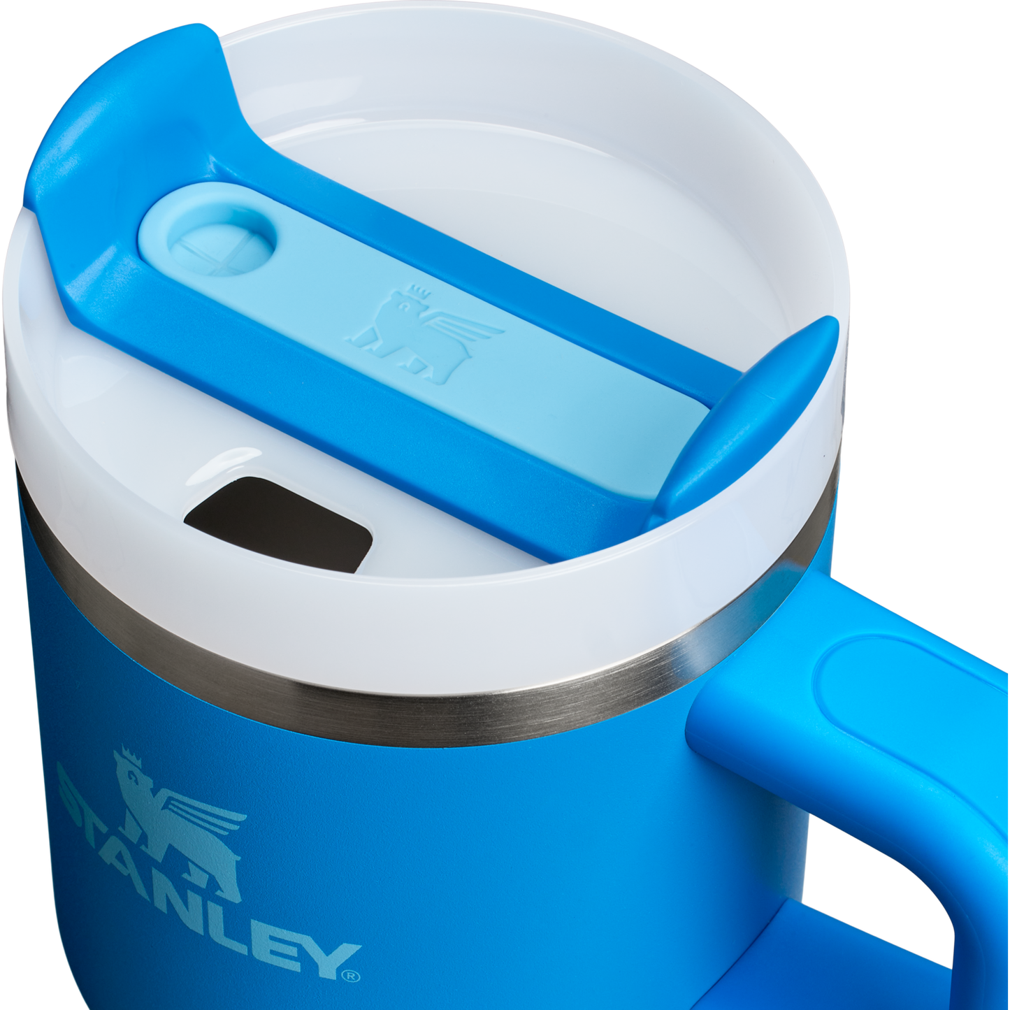 Double-Wall Vacuum The Quencher H2.O Flowstate Tumbler with Handle | Stanley Create D309N - 40oz Large Capacity Car-Cup Friendly Quencher Detail