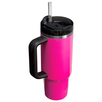 Insulated Travel The Quencher H2.0 Flowstate Tumbler | Stanley Create D331C - Double-Wall Vacuum Insulated Travel Tumbler with Straw Detail