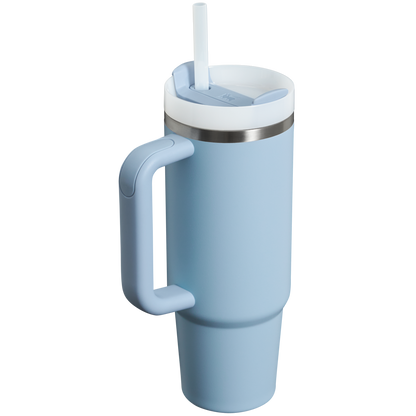Insulated Travel The Quencher H2.0 Flowstate Tumbler | Stanley Create D331C - Double-Wall Vacuum Insulated Travel Tumbler with Straw Detail