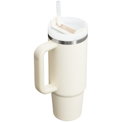 Insulated Travel The Quencher H2.0 Flowstate Tumbler | Stanley Create D331C - Double-Wall Vacuum Insulated Travel Tumbler with Straw Detail
