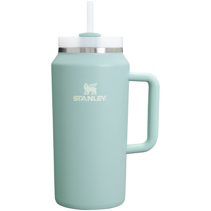 Splash-Resistant FlowState The Quencher H2.0 Flowstate Tumbler D033Q - Double-Wall Vacuum Insulated Travel Tumbler with Straw - Seafoam