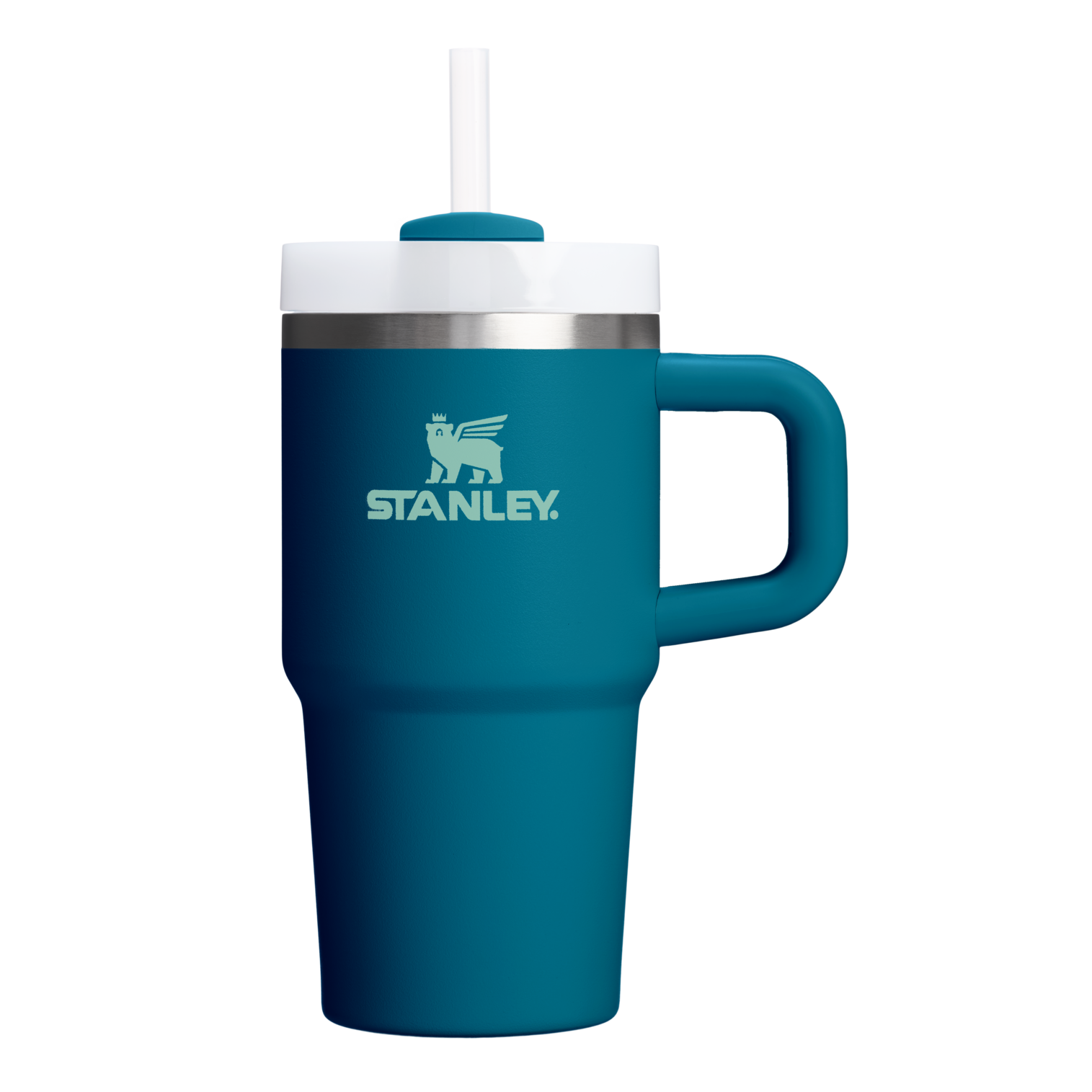 Insulated Travel The Quencher H2.O Flowstate Tumbler | Stanley Create D274S - Double-Wall Vacuum Insulated Travel Tumbler with Straw - Coastal Teal