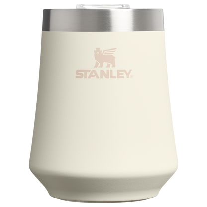 Flavor-Preserving The Reserve Wine Tumbler | Stanley Create D302P - Elegant Stemless Vacuum Insulated Wine Tumbler - Cream