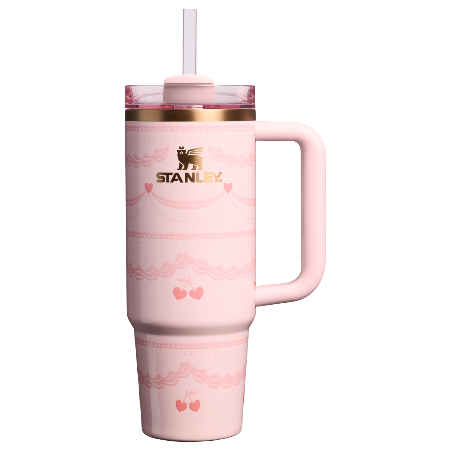 Car-Cup Friendly The Valentine’s Day Quencher H2.0 Flowstate Tumbler D232U - Premium Stainless Steel Straw Cup for All-Day Hydration - Pink Velvet Cake