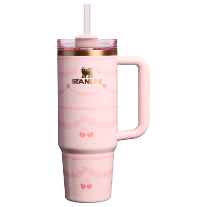 Car-Cup Friendly The Valentine’s Day Quencher H2.0 Flowstate Tumbler D232U - Premium Stainless Steel Straw Cup for All-Day Hydration - Pink Velvet Cake