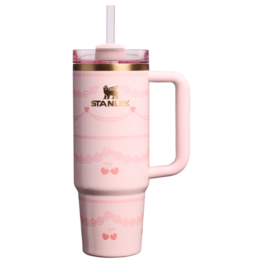 Car-Cup Friendly The Valentine’s Day Quencher H2.0 Flowstate Tumbler D232U - Premium Stainless Steel Straw Cup for All-Day Hydration - Pink Velvet Cake