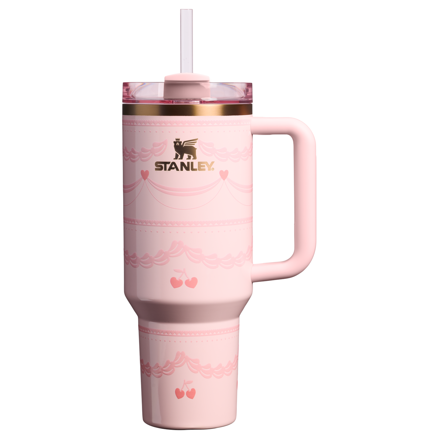 Insulated Travel The Valentine’s Day Quencher H2.0 Flowstate Tumbler D231T - Double-Wall Vacuum Insulated Travel Tumbler with Straw - Pink Velvet Cake