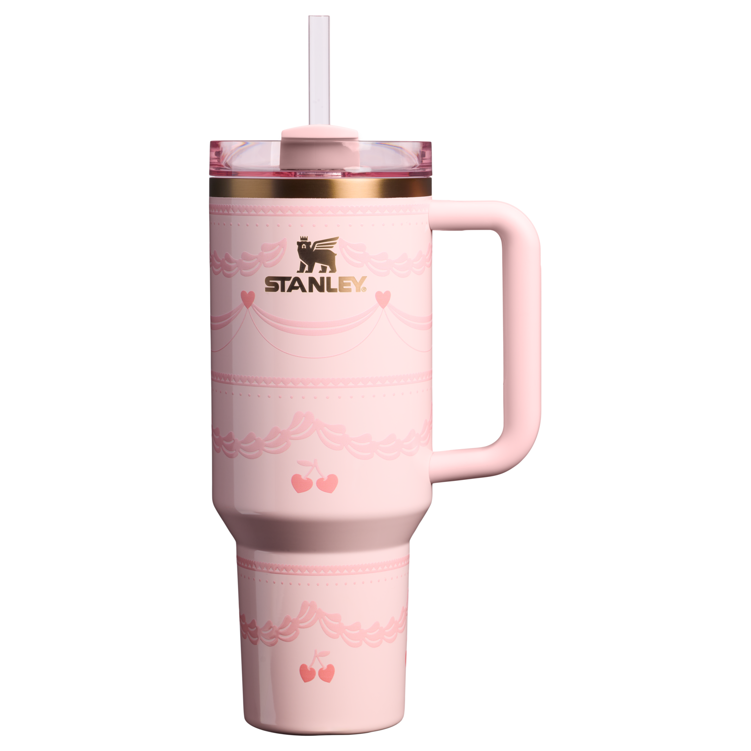 Insulated Travel The Valentine’s Day Quencher H2.0 Flowstate Tumbler D231T - Double-Wall Vacuum Insulated Travel Tumbler with Straw - Pink Velvet Cake