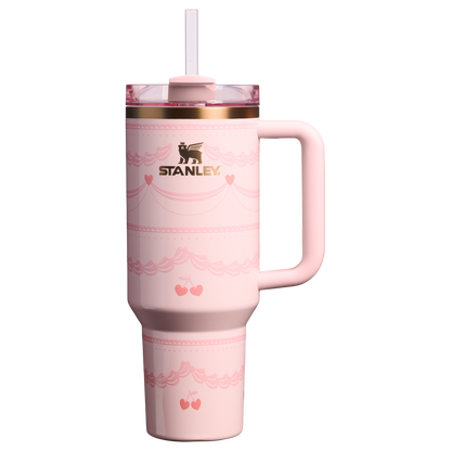 Insulated Travel The Valentine’s Day Quencher H2.0 Flowstate Tumbler D231T - Double-Wall Vacuum Insulated Travel Tumbler with Straw - Pink Velvet Cake