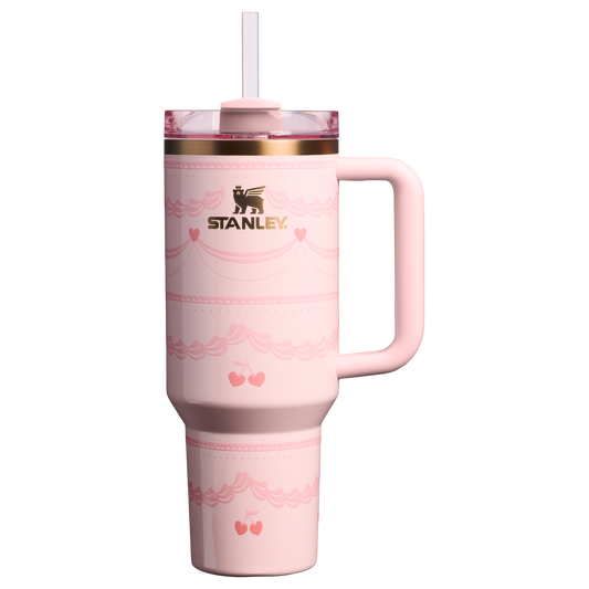 Insulated Travel The Valentine’s Day Quencher H2.0 Flowstate Tumbler D231T - Double-Wall Vacuum Insulated Travel Tumbler with Straw - Pink Velvet Cake