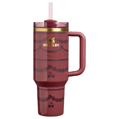 Insulated Travel The Valentine’s Day Quencher H2.0 Flowstate Tumbler D231T - Double-Wall Vacuum Insulated Travel Tumbler with Straw - Red Velvet Cake