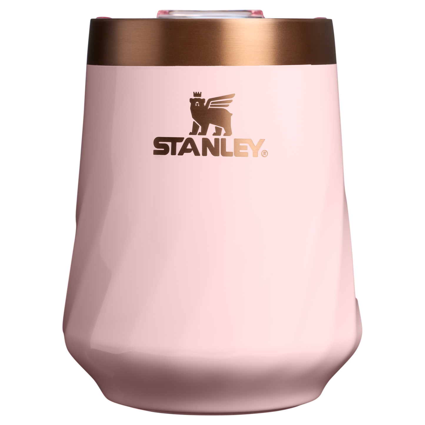 Elegant Stemless The Valentine’s Day Textured Reserve Wine Tumbler D233K - Reserve Collection Stainless Steel Whiskey Cup - Pink Velvet Gloss