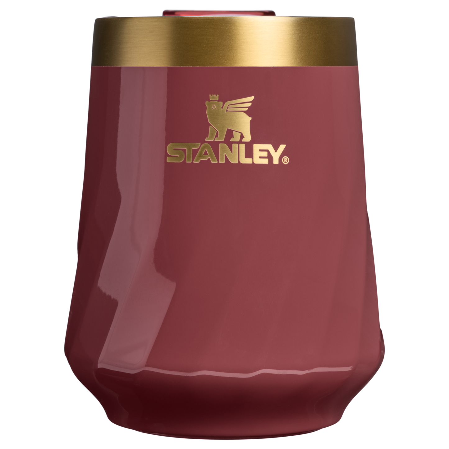 Elegant Stemless The Valentine’s Day Textured Reserve Wine Tumbler D233K - Reserve Collection Stainless Steel Whiskey Cup - Red Velvet Gloss
