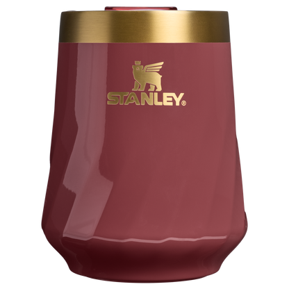 Elegant Stemless The Valentine’s Day Textured Reserve Wine Tumbler D233K - Reserve Collection Stainless Steel Whiskey Cup - Red Velvet Gloss