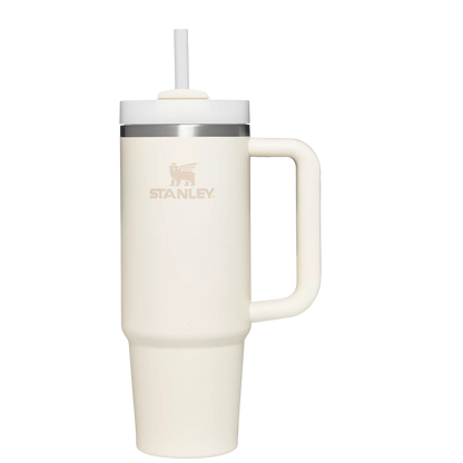 Insulated Travel The Quencher H2.0 Flowstate Tumbler | Stanley Create D331C - Double-Wall Vacuum Insulated Travel Tumbler with Straw - Cream